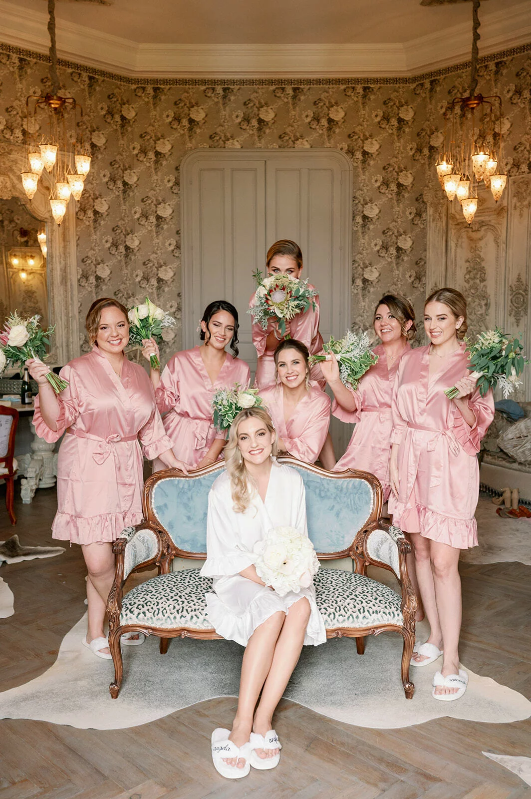 Chateau-Challain-french-bridal-party-suite