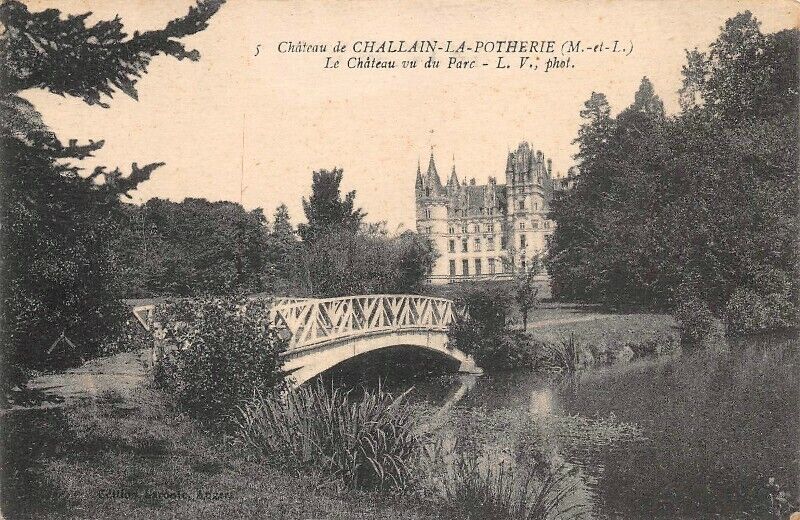 chateau challain postcard la potherie