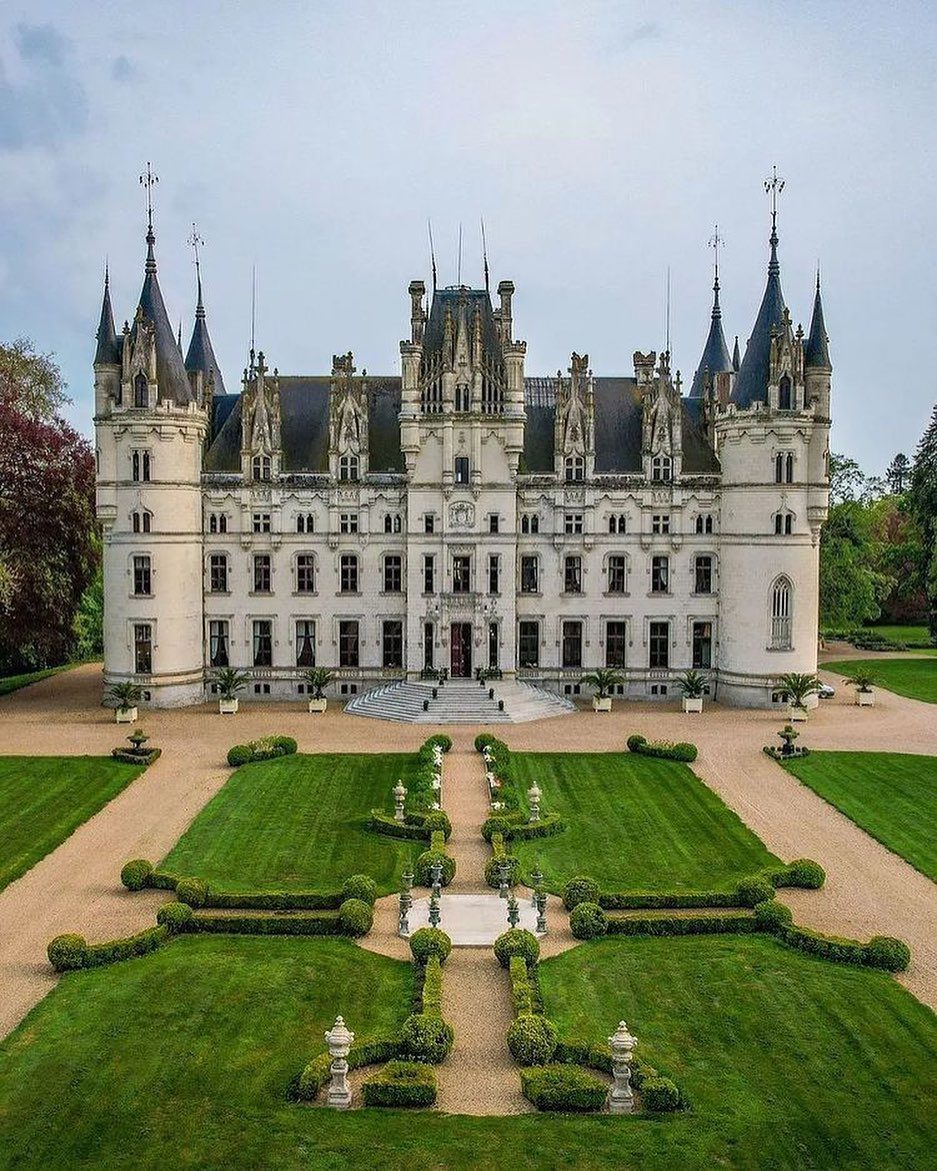 ChateauChallain-french-aerial-france-castle