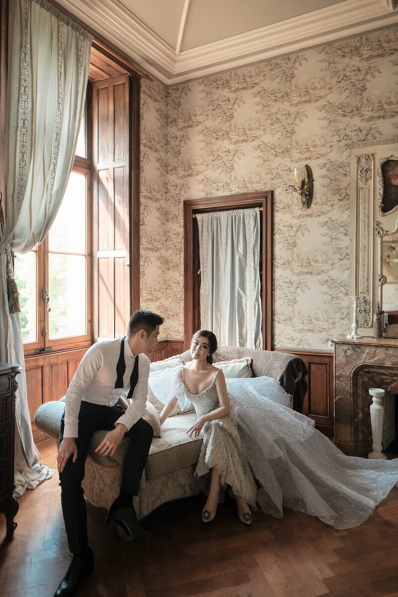 Loire Valley couple In a French castle