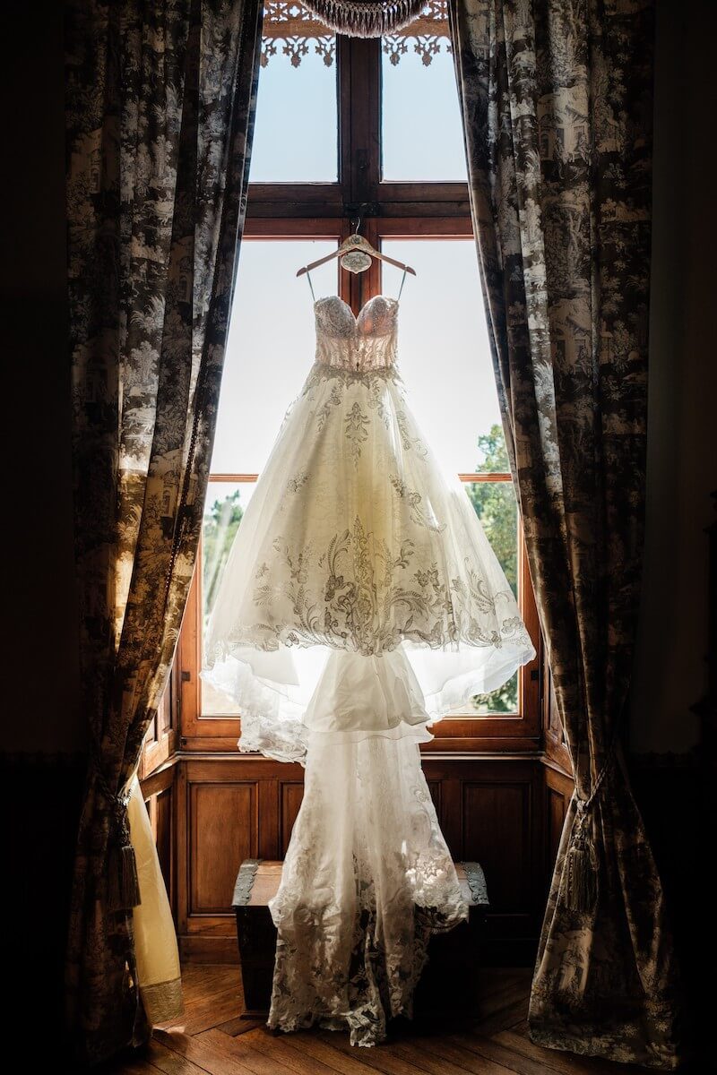 wedding dress French castle