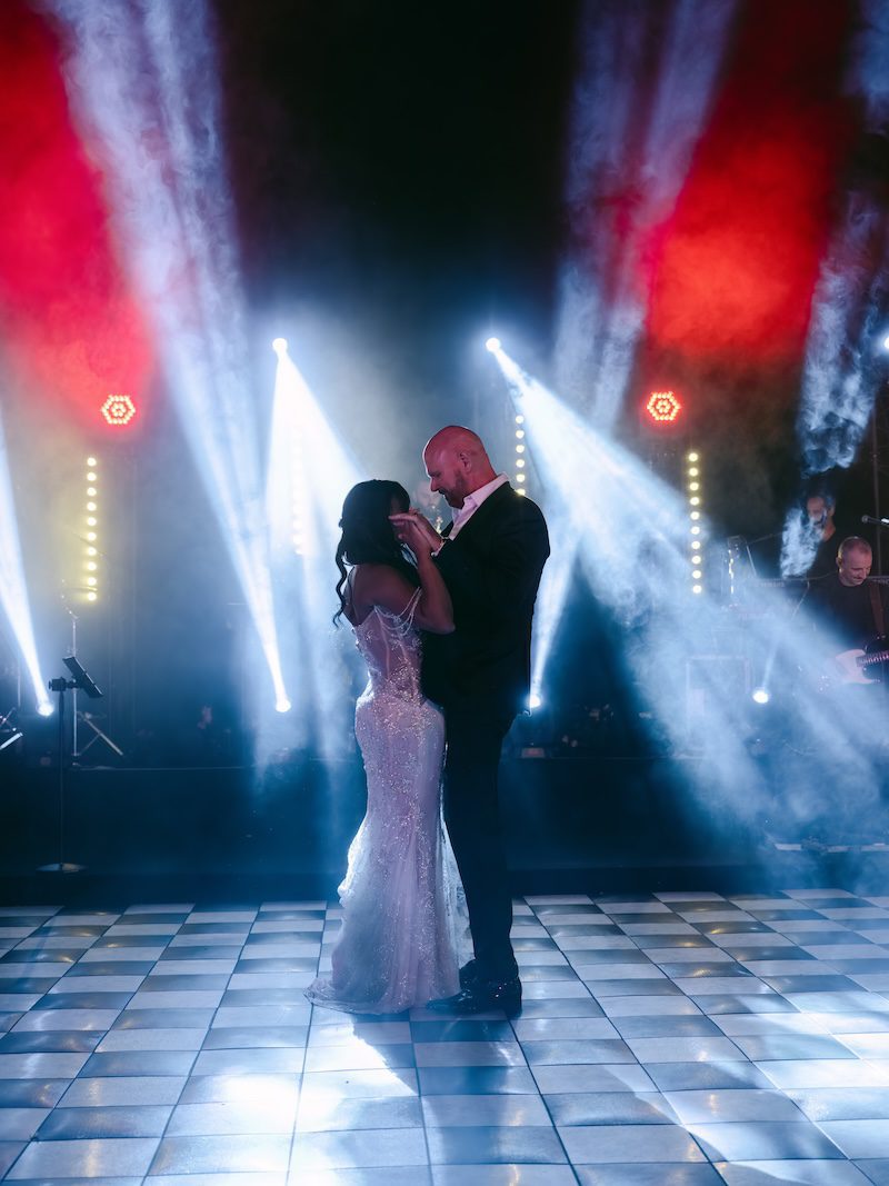 romantic first dance at a luxury wedding