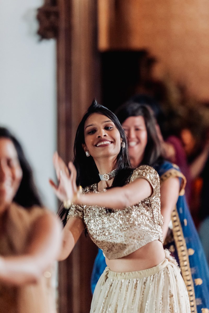 dancing bride at french chateau