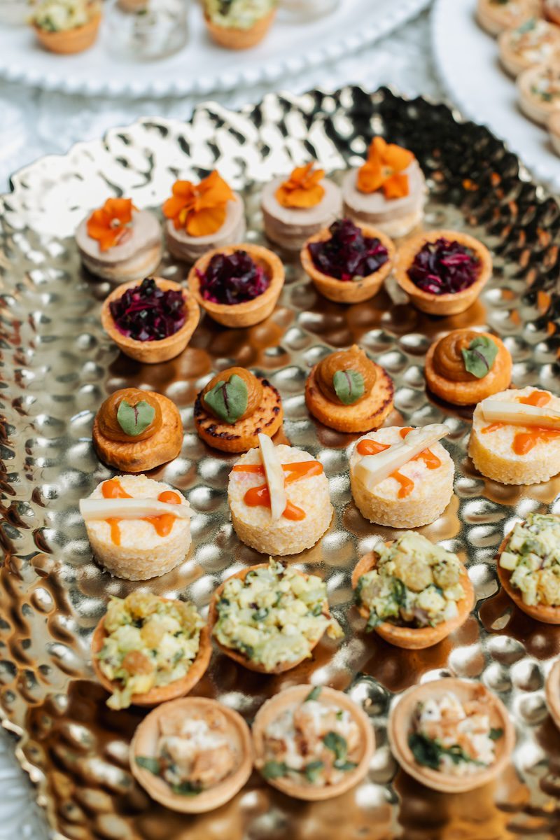 finger foods on your luxury destination wedding package