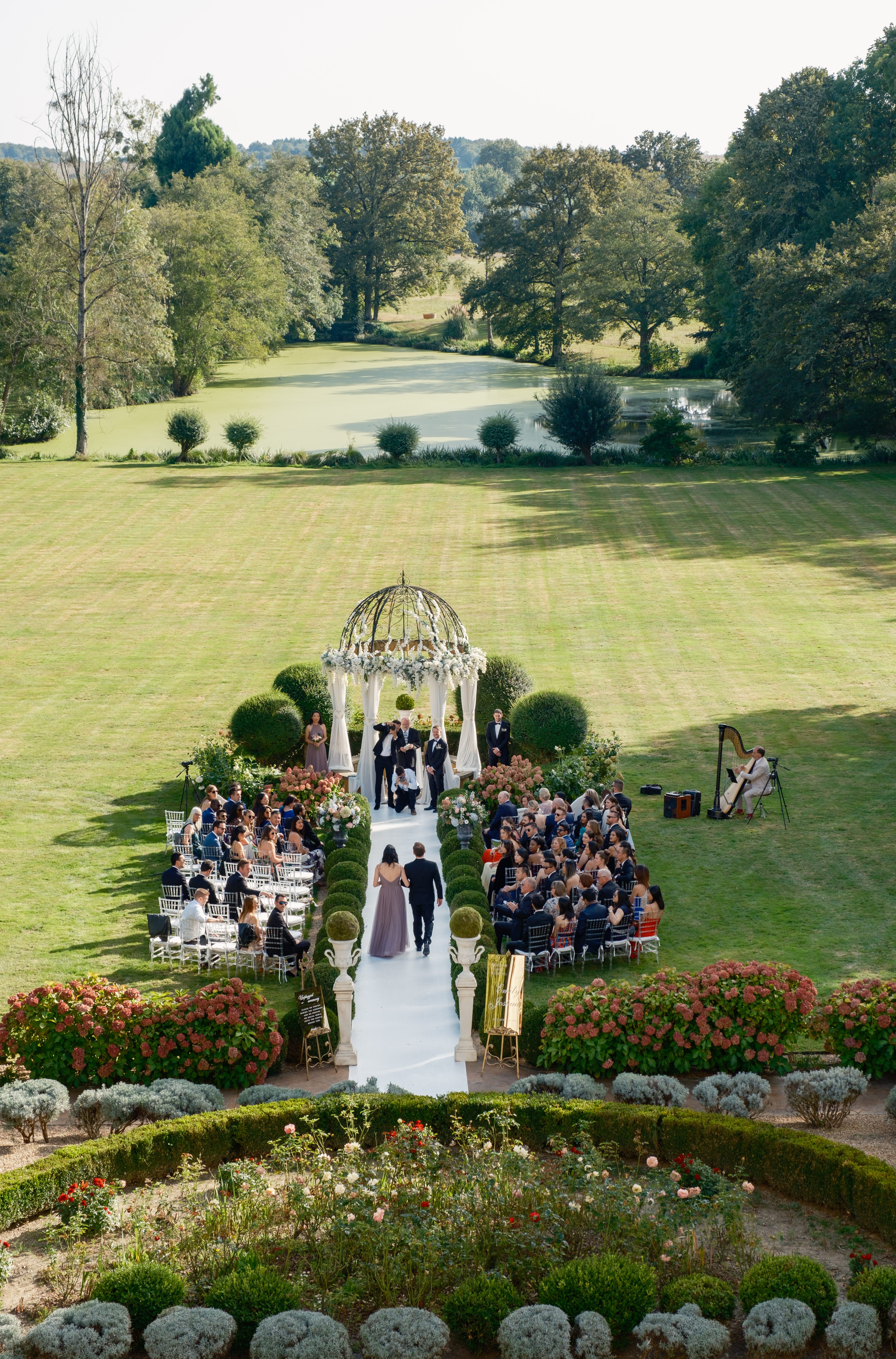 a romantic ceremony at castle in the Loire Valley