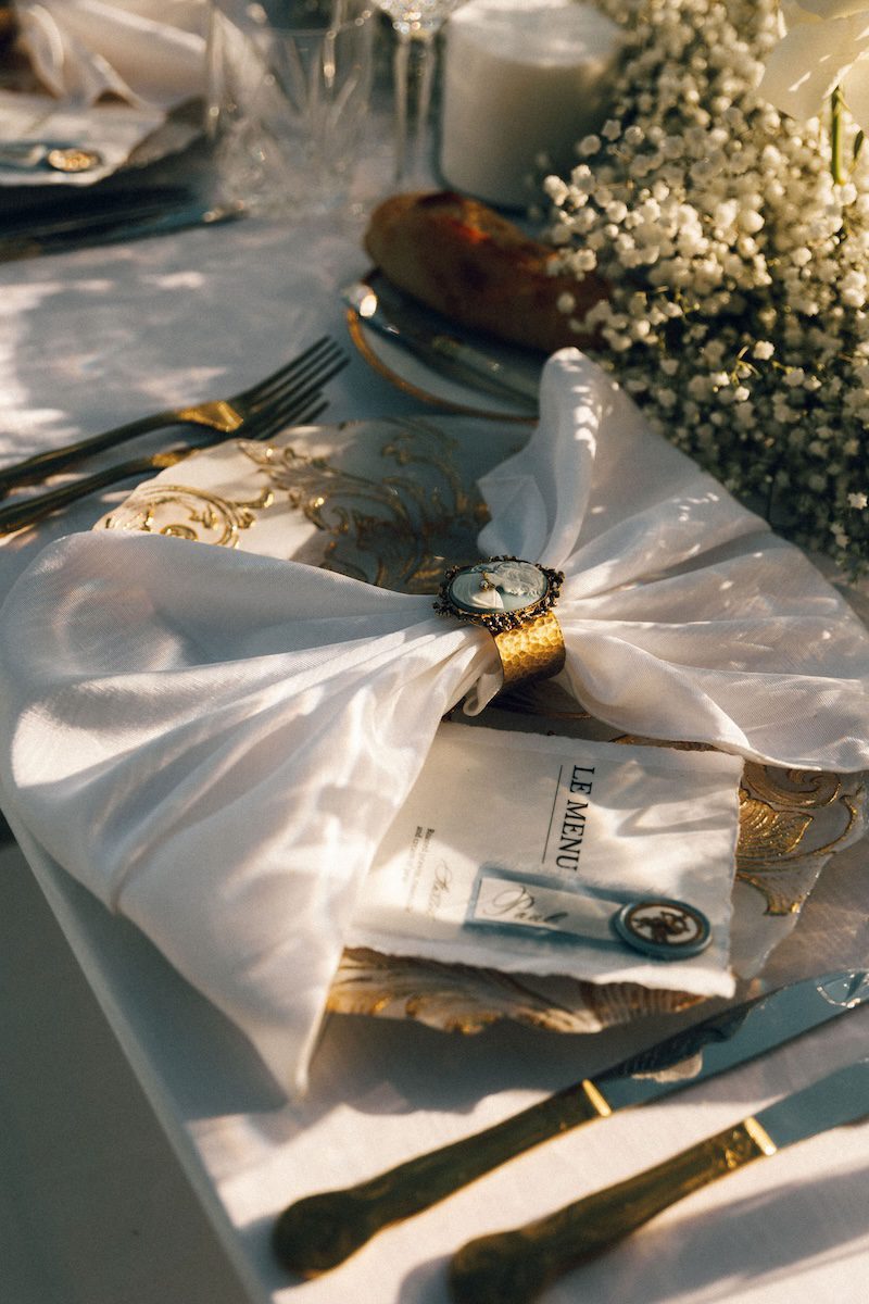 destination wedding package table design