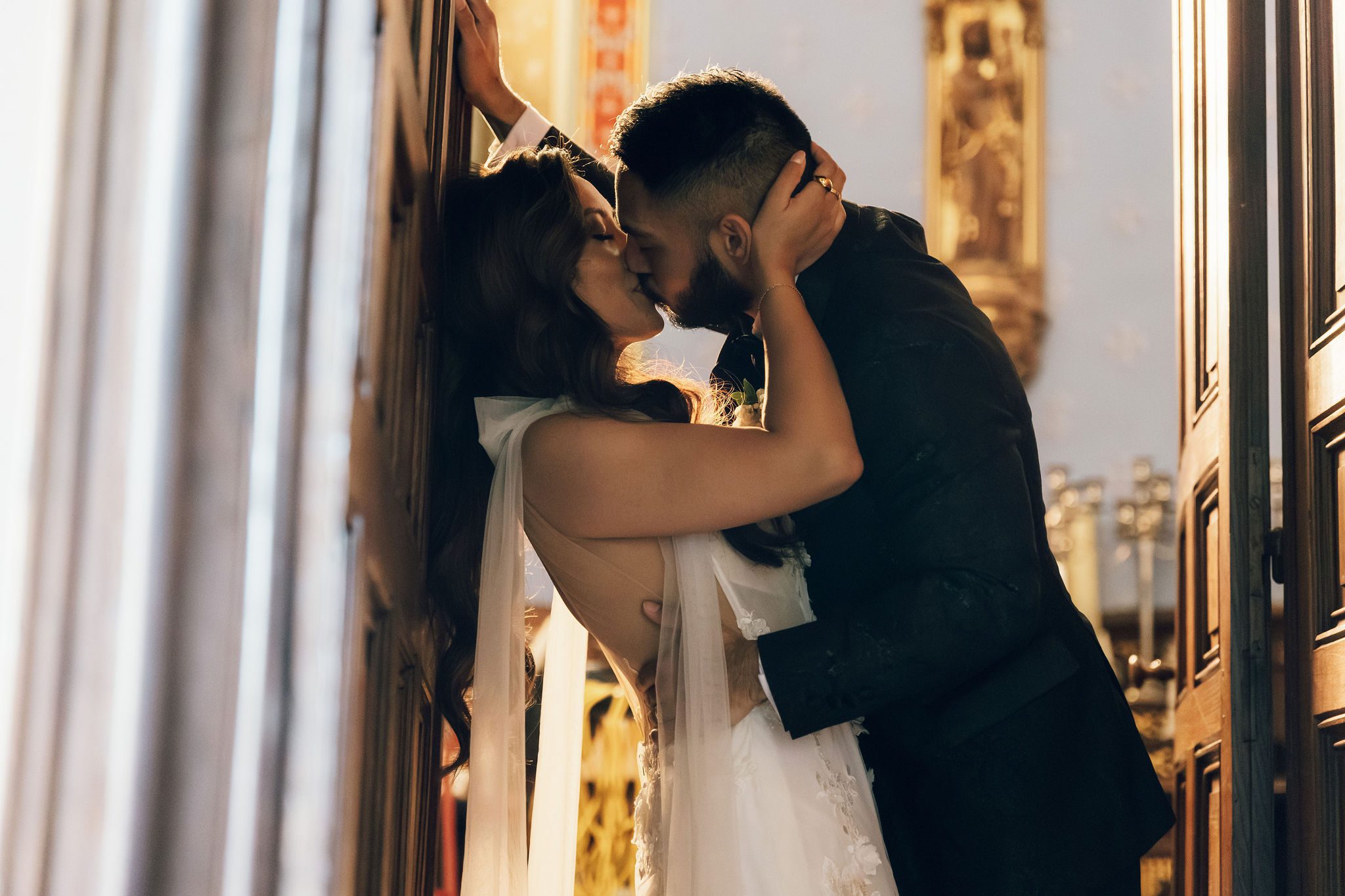 bride and groom on their all inclusive castle wedding package