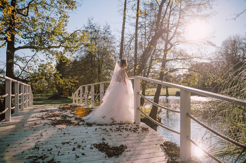 hristmas elopement ceremony in France at Château Challain