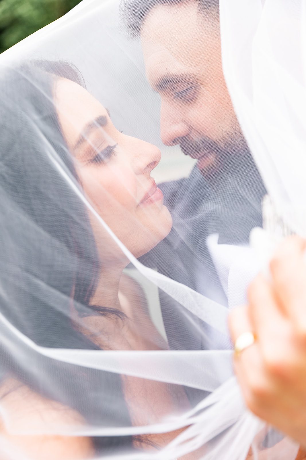 wedding couple at their french wedding